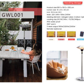 Sleek Standing Design Infrared Heater for Efficient Heating