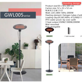 Compact Standing Design Infrared Heater for Small Spaces