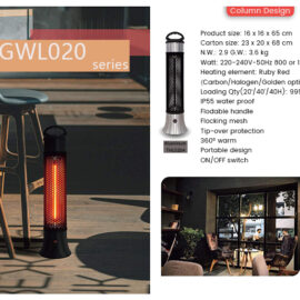 Elegant Column Design Infrared Heater for Stylish Heating