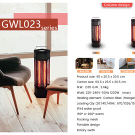 Modern Column Design Infrared Heater with Adjustable Settings