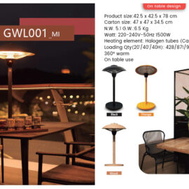 Compact On-Table Size Infrared Heater for Efficient Heating